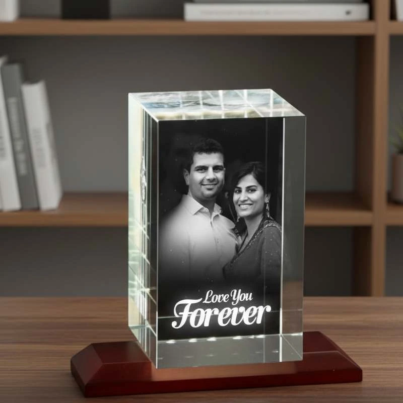 3D Laser Engraved Crystal For Couple - Image 4