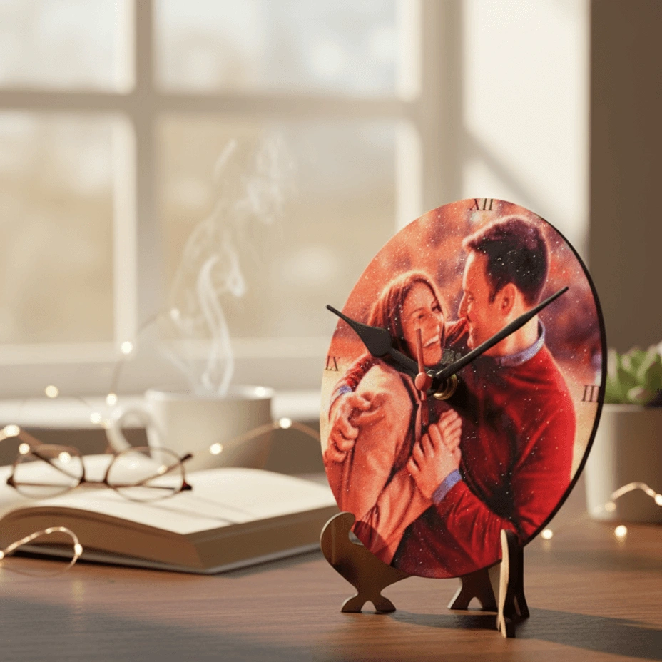 Round Shaped Sublimation Table Custom Clock - Image 2