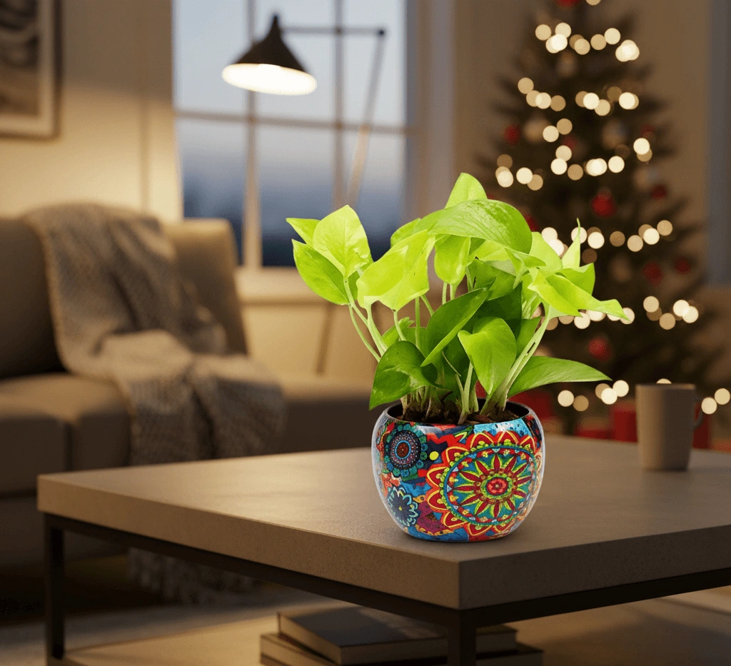 Evergreen Rajwada Potted Money Plant - Image 4
