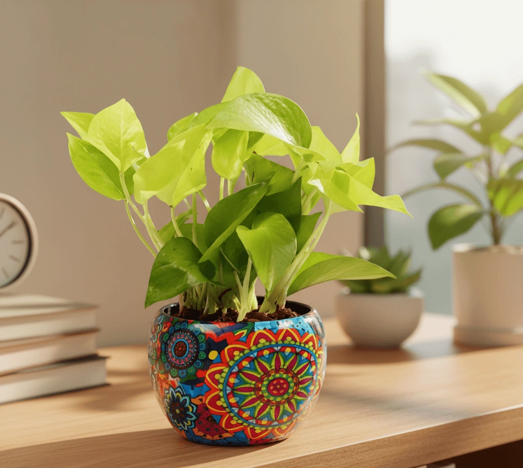 Evergreen Rajwada Potted Money Plant - Image 2